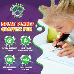 Splat Planet twelve-color marker set showing vibrant pigments for creative projects.