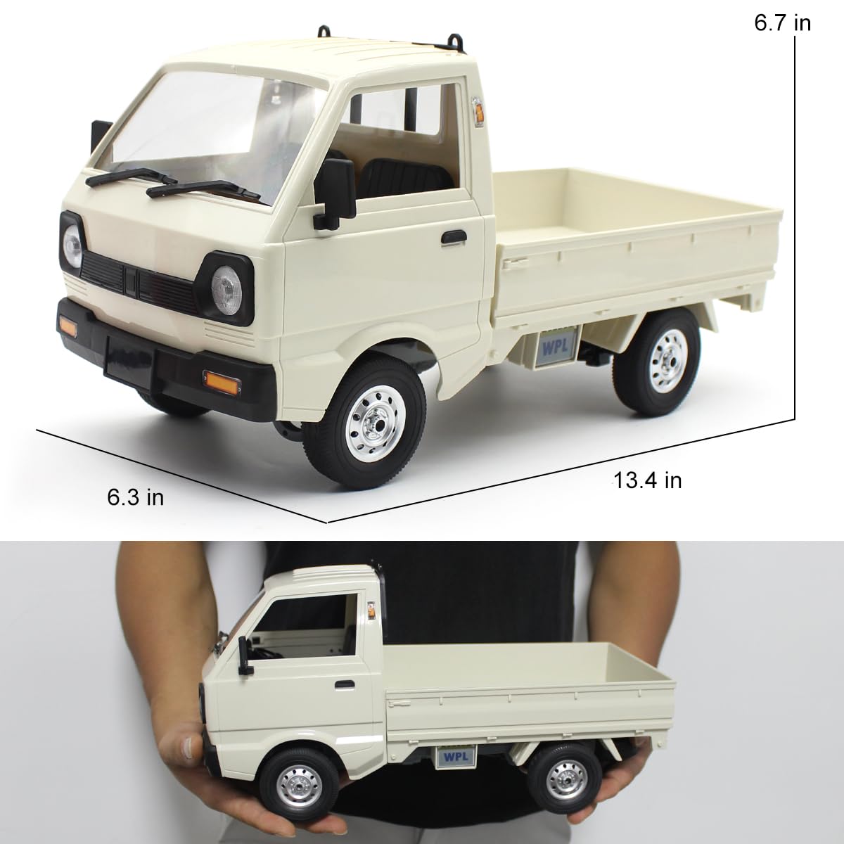 Spobot HJ110 RC drift pickup wheel detail with thickened rubber tires.