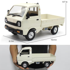 Spobot HJ110 RC drift pickup wheel detail with thickened rubber tires.