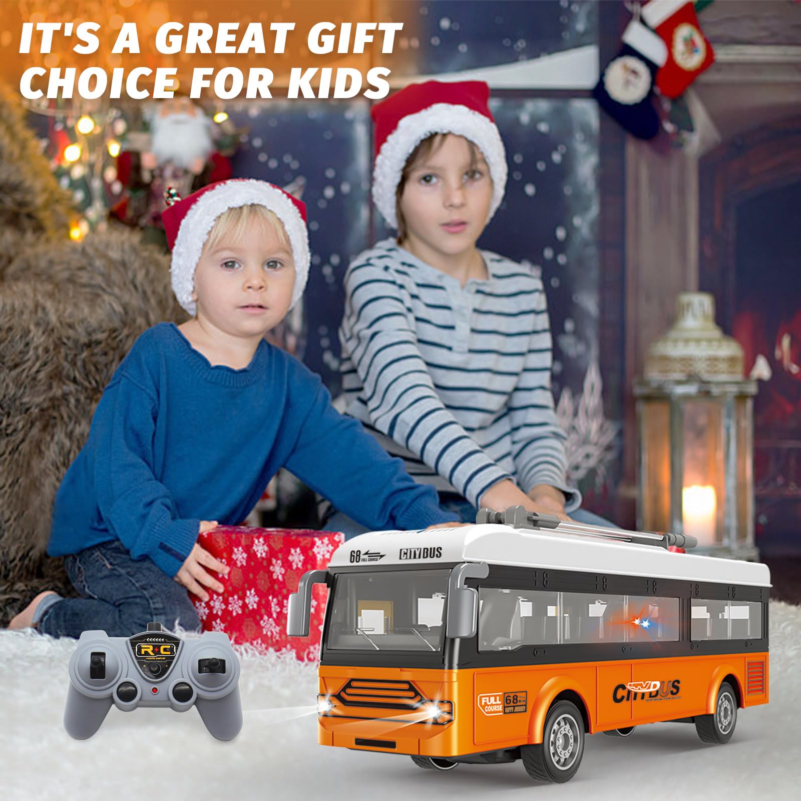 Spobot remote control bus packaging highlights value and safety for families