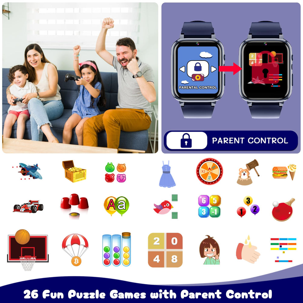 Spodus kid watch touchscreen for easy, intuitive controls.