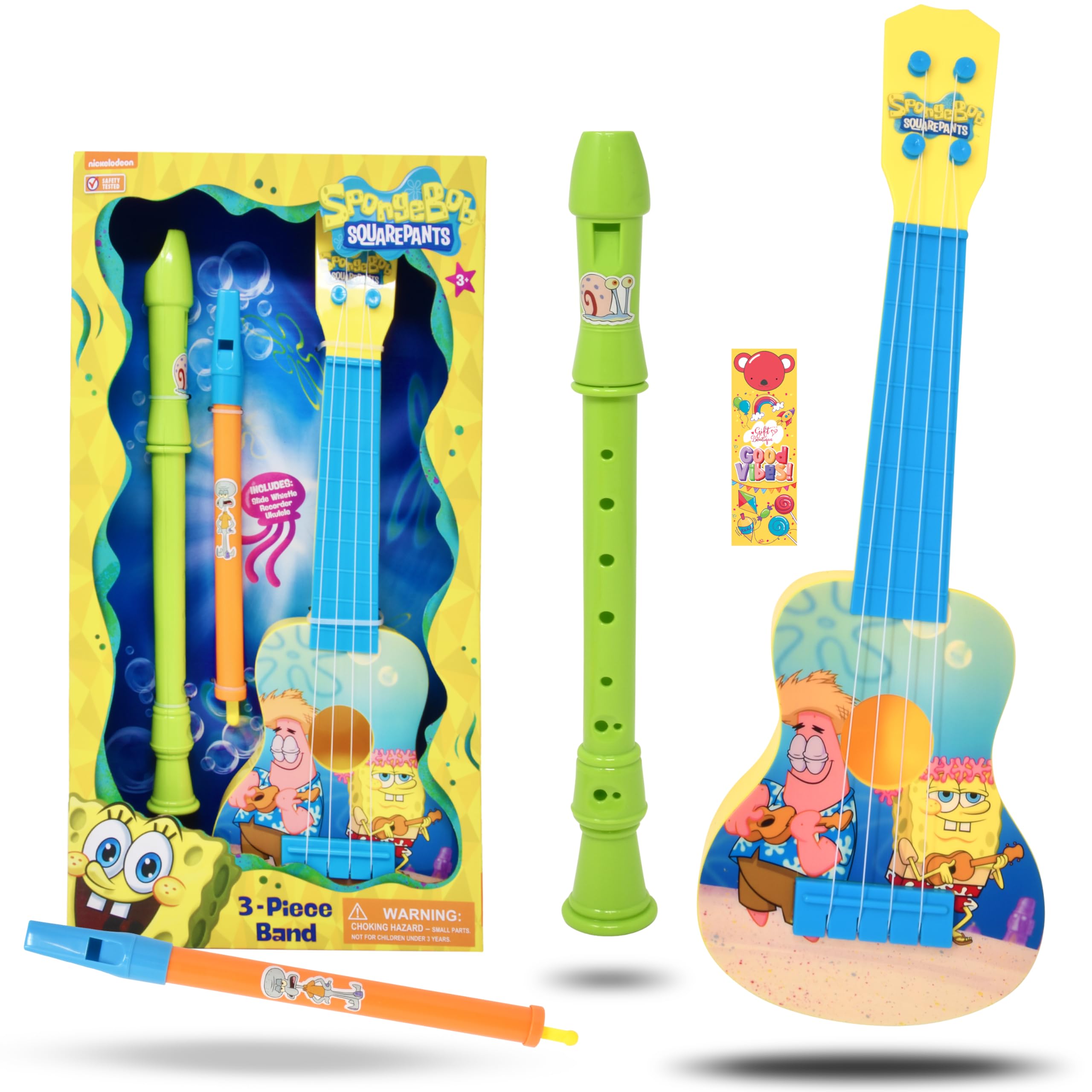 SpongeBob SquarePants 16-inch ukulele toy sparks early music exploration.
