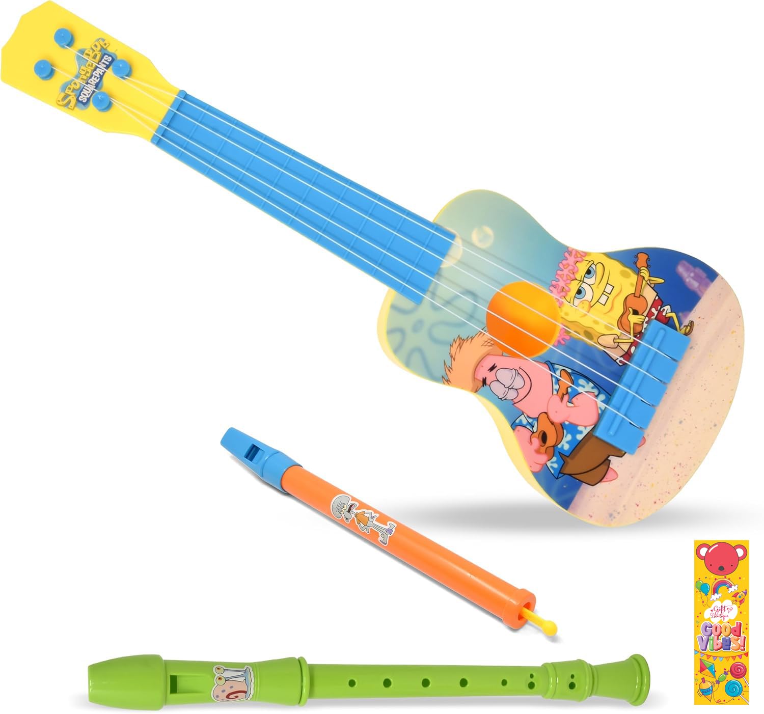 SpongeBob SquarePants musical instrument set offers a safe, engaging learning experience.