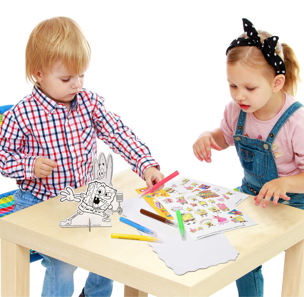 SpongeBob Squarepants bookmark included with coloring kit