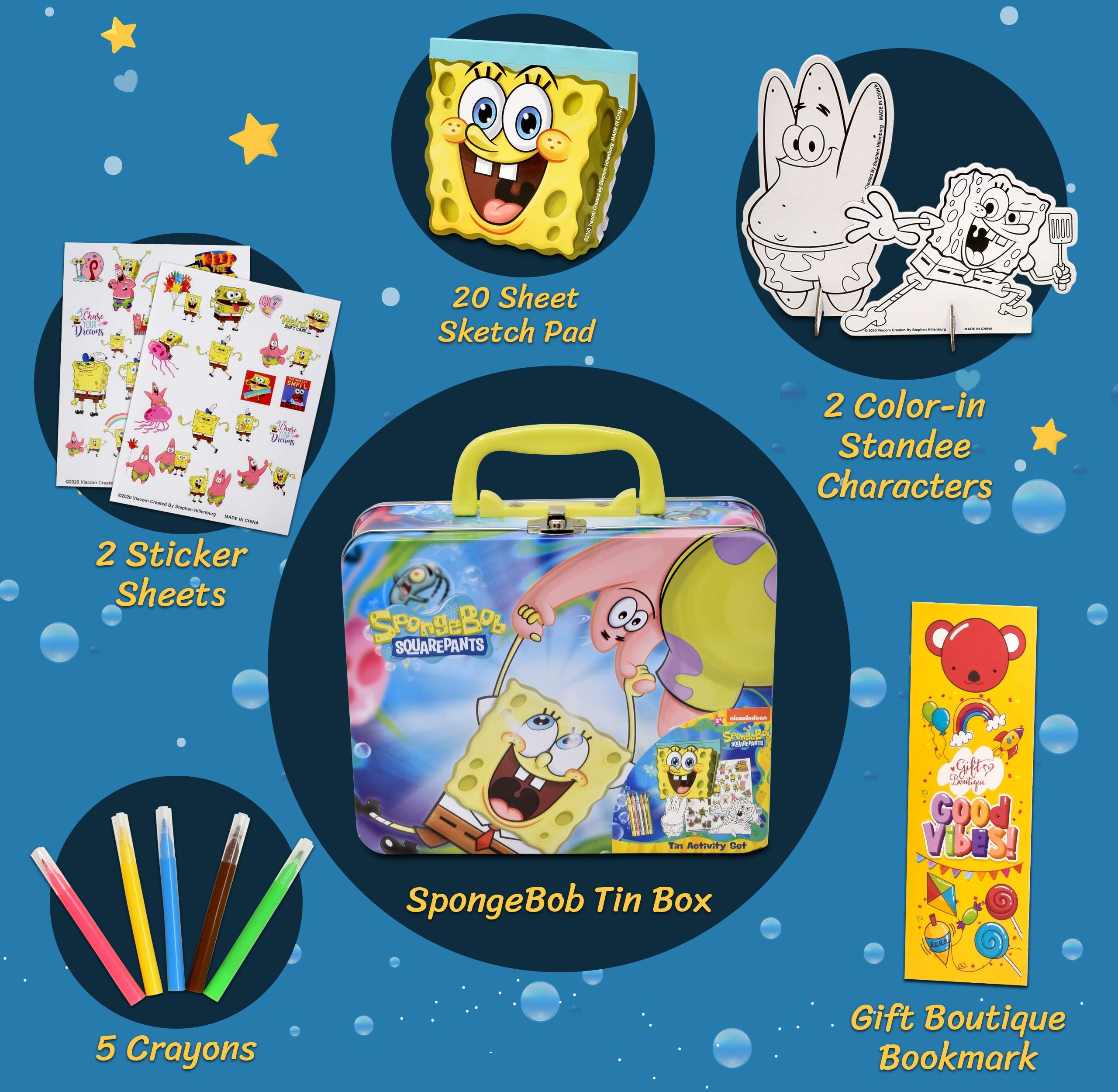 SpongeBob Squarepants coloring crayons set for portable art on the go