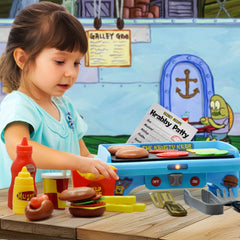 SpongeBob SquarePants kelp-fries tray encourages coordinated fine motor exploration.