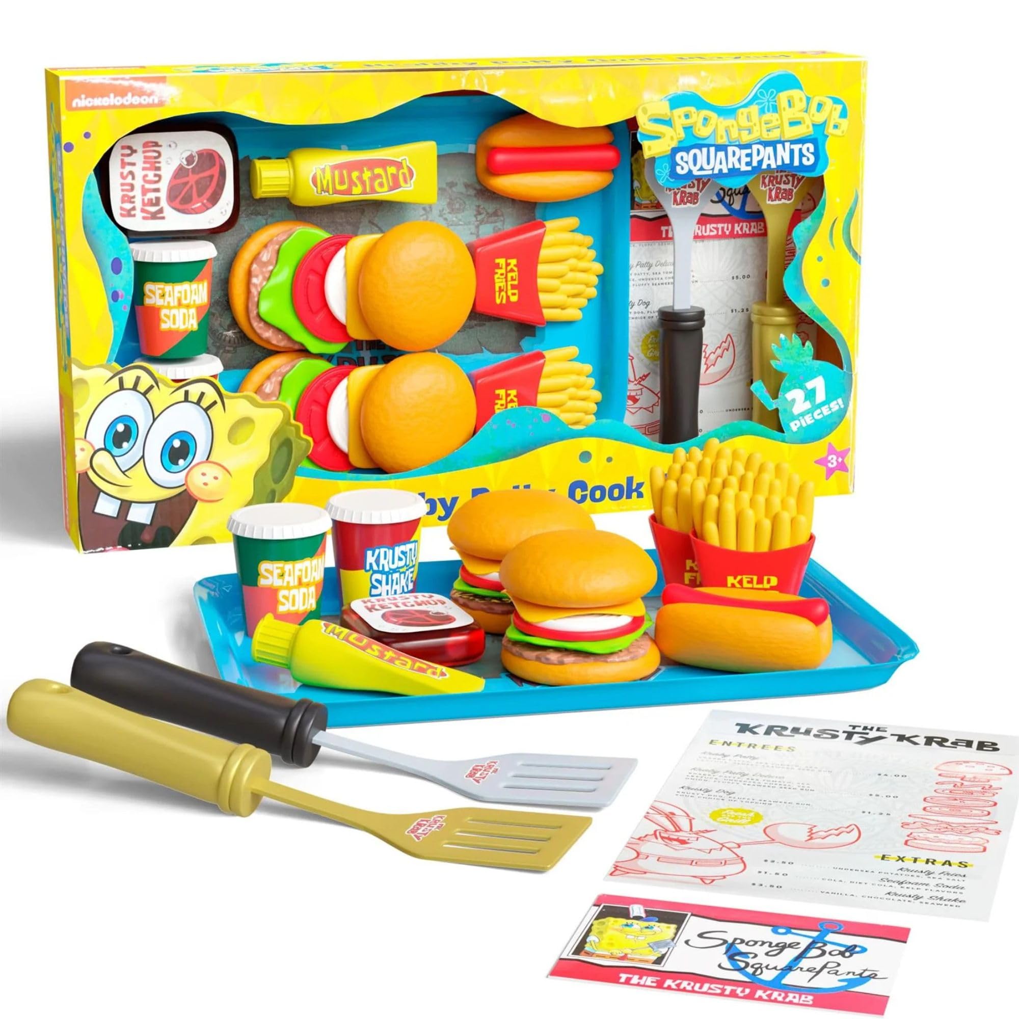 SpongeBob SquarePants Krabby Patty burger for imaginative pretend play