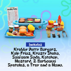 Krusty Krab playset with Krabby Patty burgers sparks imaginative meal roleplay.
