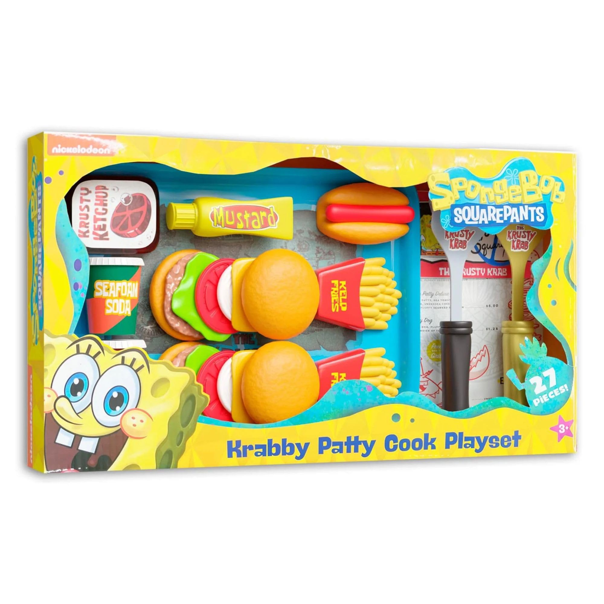 SpongeBob SquarePants tray and menu for organized play experience