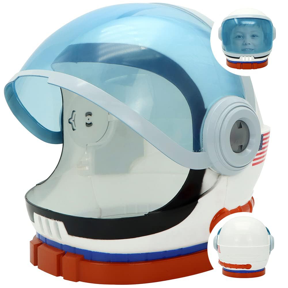 Spooktacular Creations Astronaut helmet with blue movable visor for imaginative play