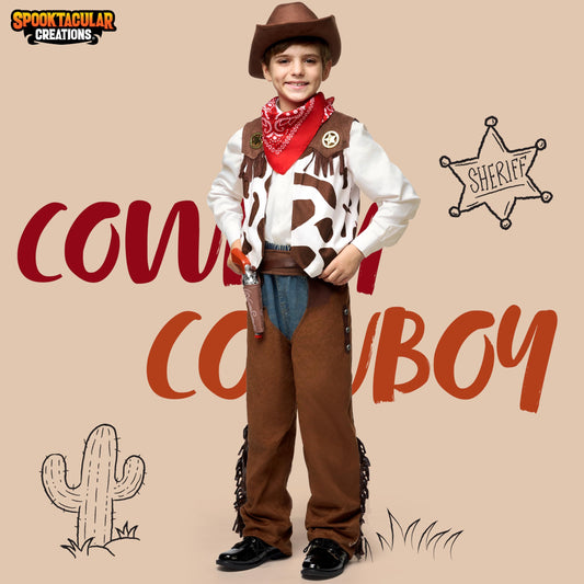 Spooktacular Creations kids' cowboy vest for easy dressing and imaginative dress-up.
