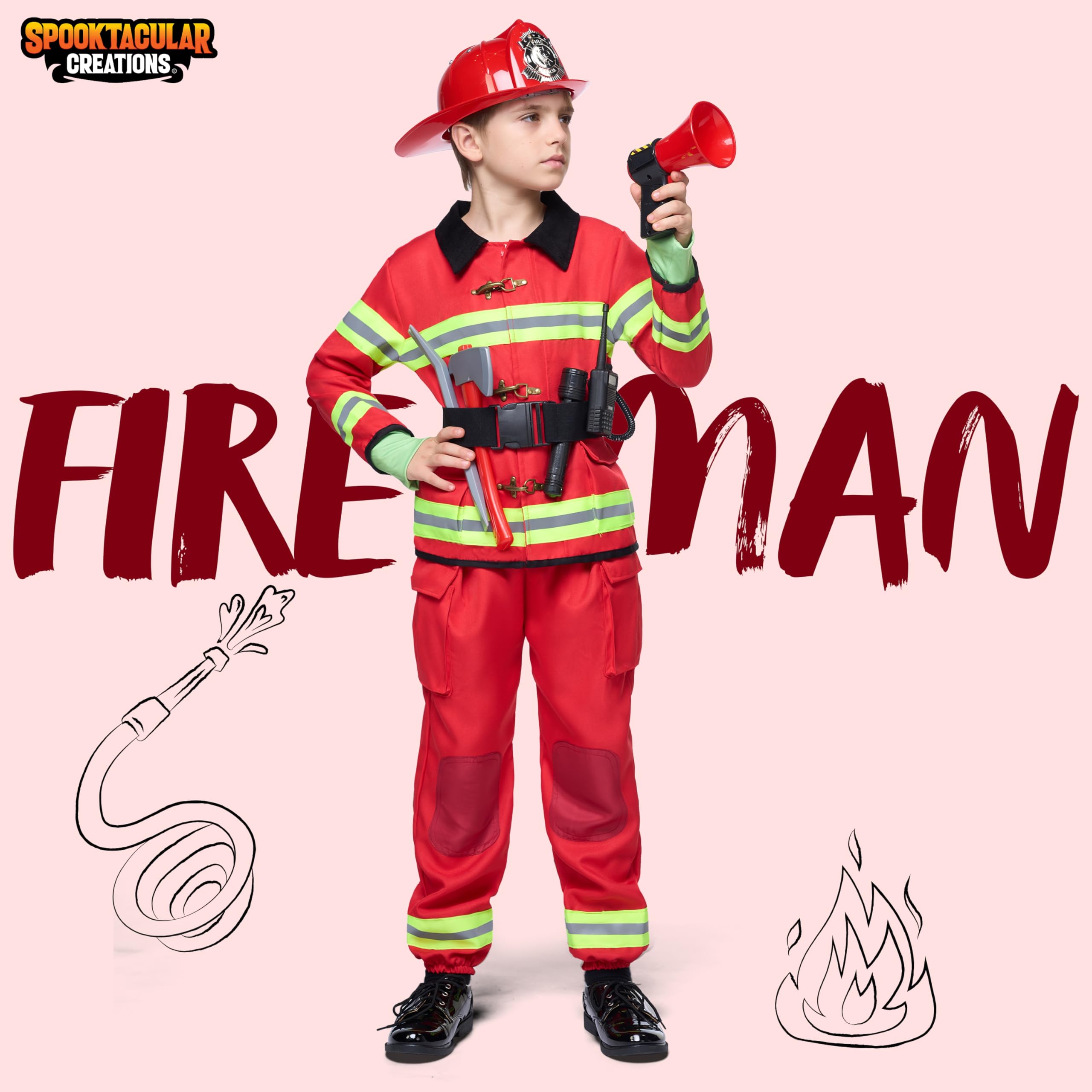 Spooktacular Creations kids firefighter pants for durable dress-up