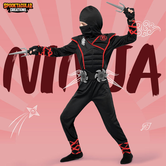 Spooktacular Creations Ninja mask, breathable for long costume sessions