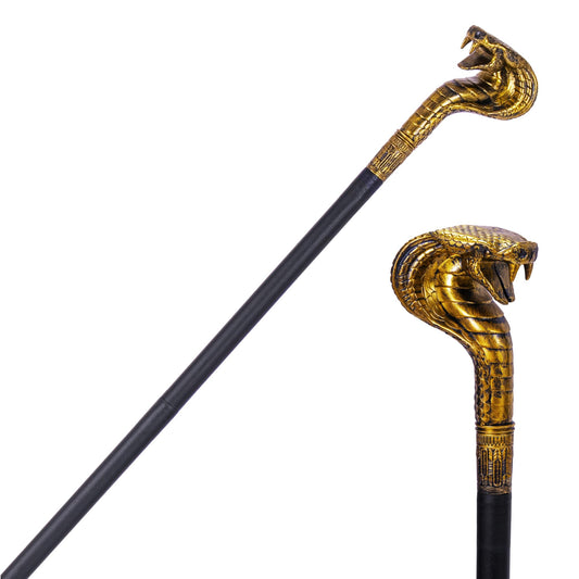 Spooktacular Creations Halloween walking cane with snake head enhances the Pharaoh costume.