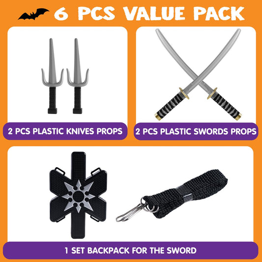 Spooktacular Creations ninja sais 9in for quick-draw cosplay and safe pretend battles
