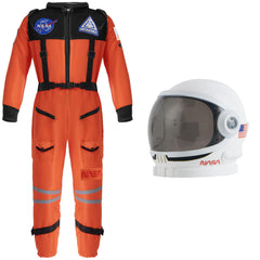 Spooktacular Creations orange jumpsuit features embroidered logo and USA patches