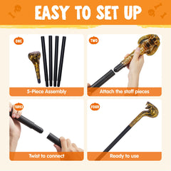 Spooktacular Creations Pharaoh prop cane adds authentic touch to ancient-themed events.