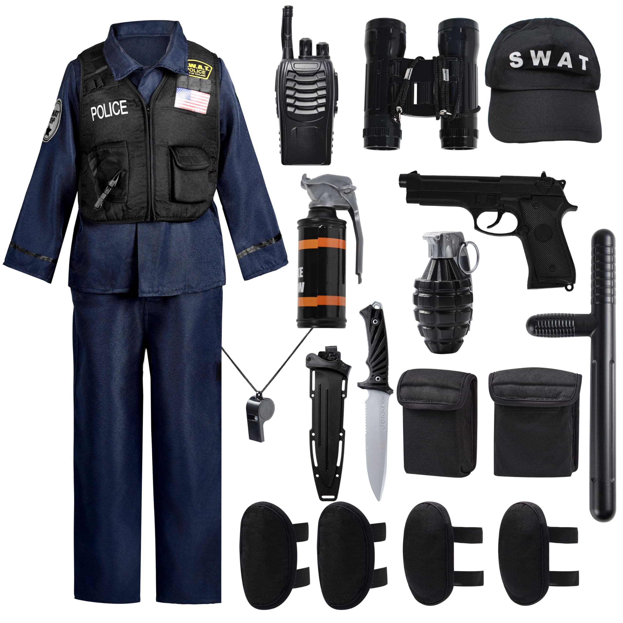 Spooktacular Creations complete police SWAT costume set for full dress-up fun.