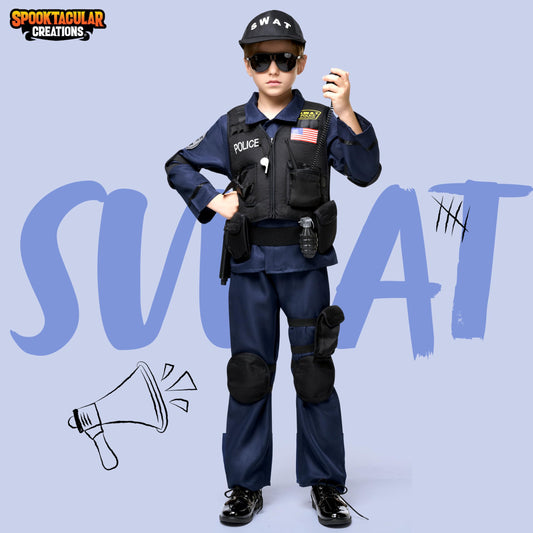 Spooktacular Creations SWAT shirt for kids, comfortable for all-day pretend play.