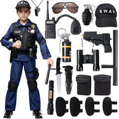 Spooktacular Creations Police SWAT vest for kids, durable for Halloween adventures.