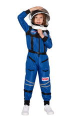 Movable tinted visor helmet by Spooktacular Creations enhances pretend space missions.