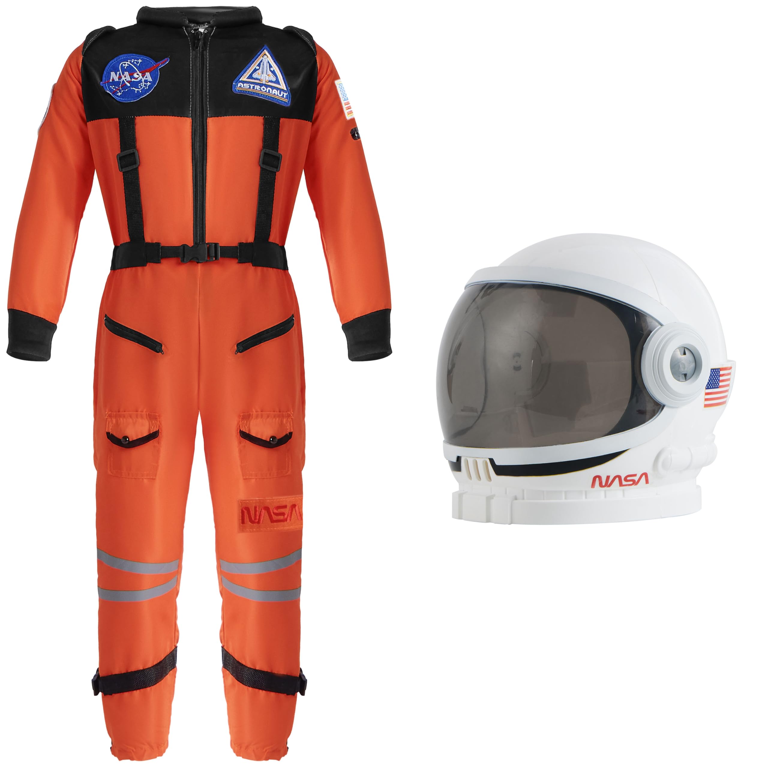 Spooktacular orange helmet visor with movable tint for clear sight during adventures.