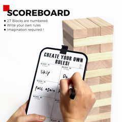 SPORT BEATS splinter-free wood blocks ensure smooth, safe stacking experiences.