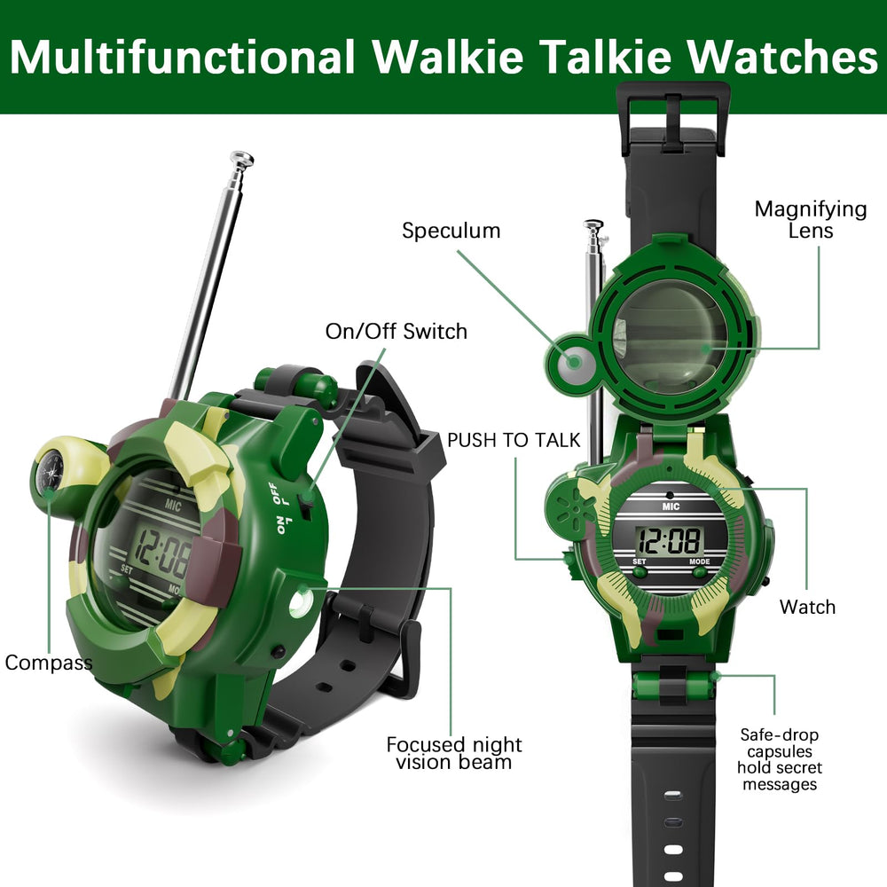 Sportsvoutdoors Walkie Talkies Watch secret capsules for spy-style play