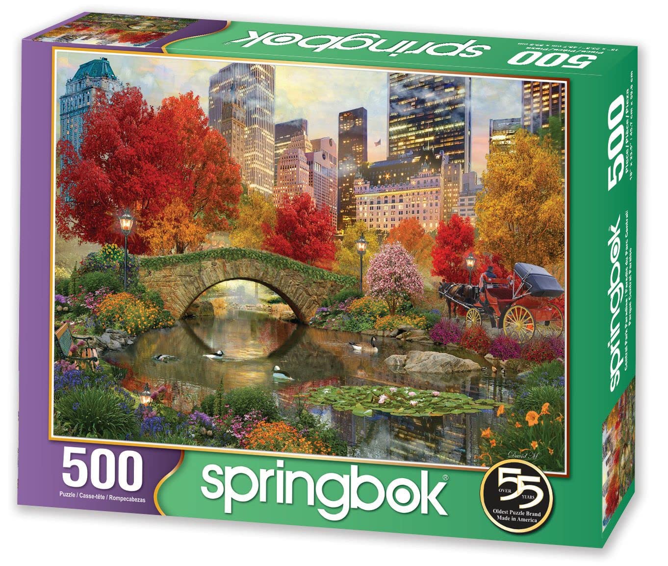 Springbok Central Park Paradise finished size 23.5 by 18 inches for immersive play.
