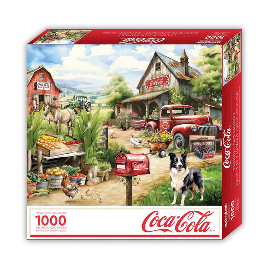 Springbok Coca-Cola Countryside Market farm animals illustration supports relaxing evenings