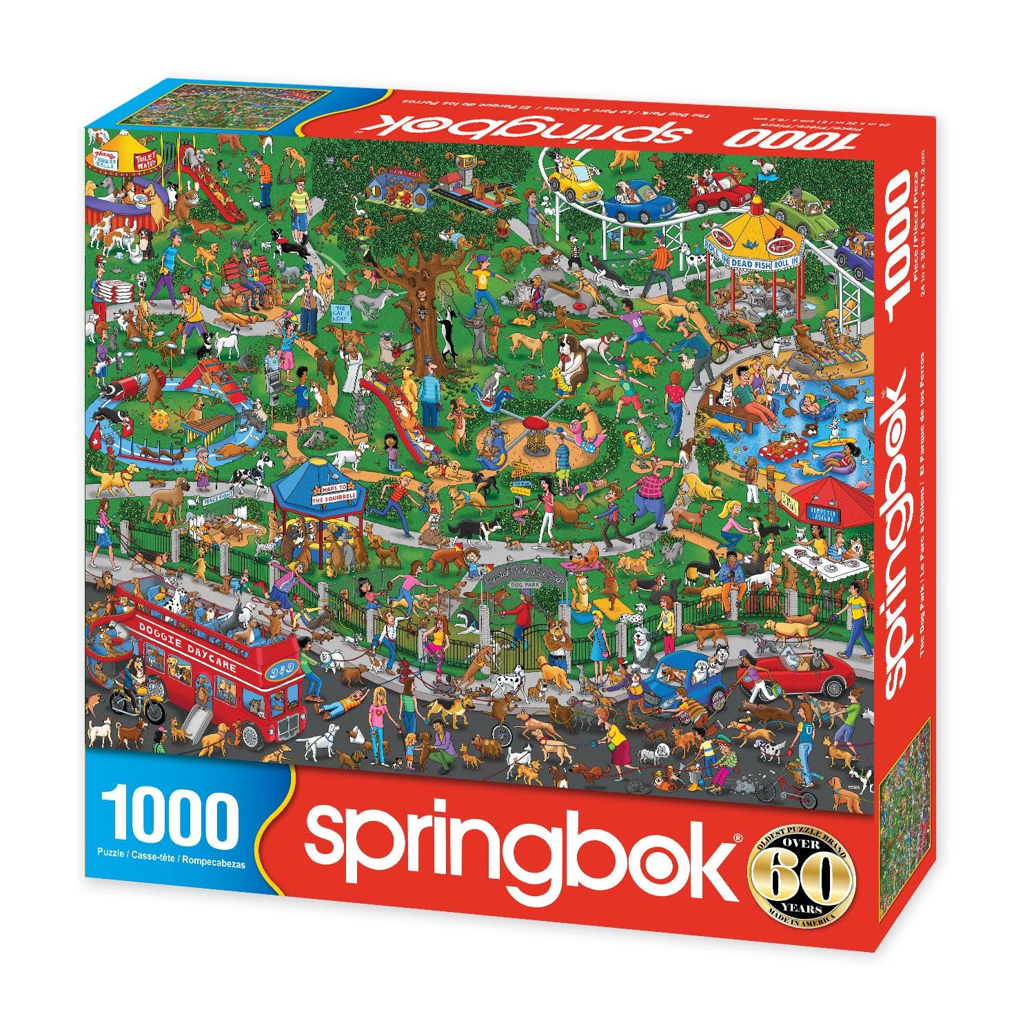 Springbok Dogs at play scene highlights playful antics suitable for family puzzle time.