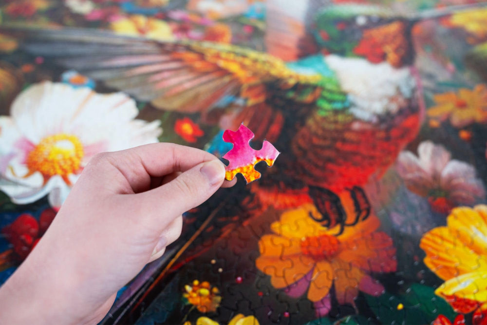 Springbok Hummingbird Dream made in USA, Kansas City crafting for family-friendly puzzle nights.