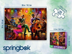 Springbok Neon Notes 1000-piece puzzle, expansive grow-in finish