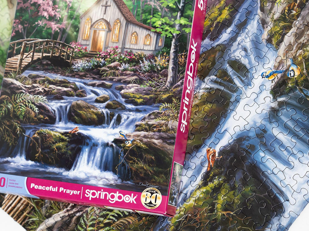 Springbok Peaceful Prayer wooden bridge image invites steady concentration and shared time.