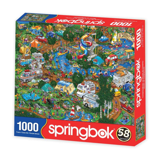 Springbok puzzle artwork vibrant colors enhances focus and display longevity after completion.