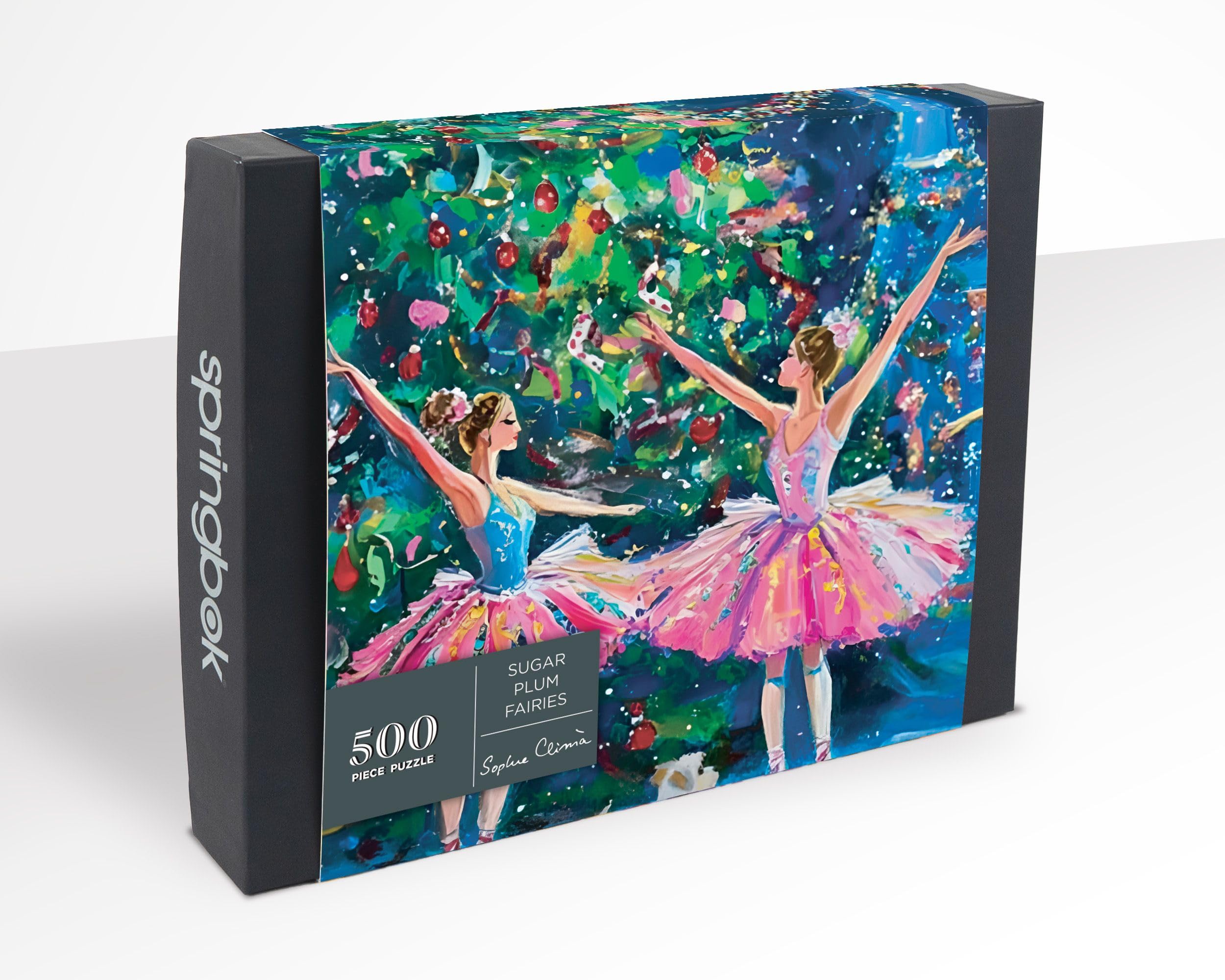 Ballerinas from Sugar Plum Fairies puzzle in a twinkling holiday setting for dance lovers