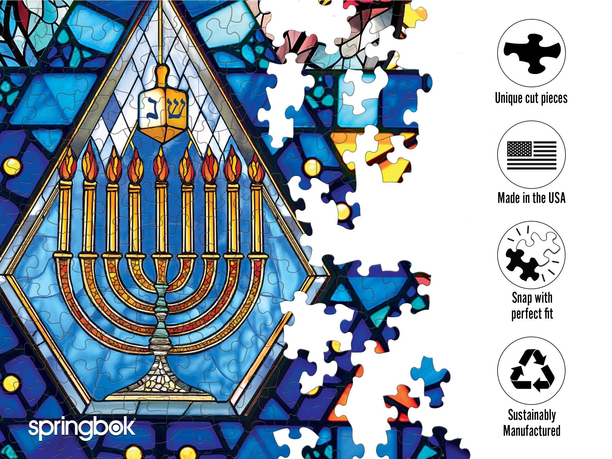 Springbok puzzle with vibrant colors for engaging viewing during assembly.