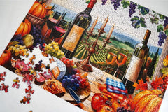Springbok Vineyard View highlights grapevines and harvest imagery for immersion.