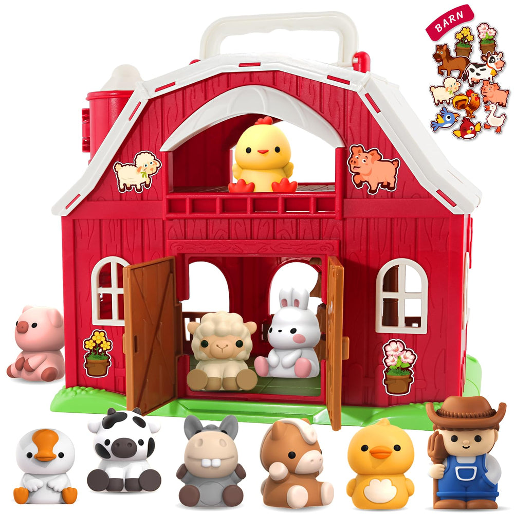 SpringFlower big barn toy foldable for easy storage and on-the-go play.