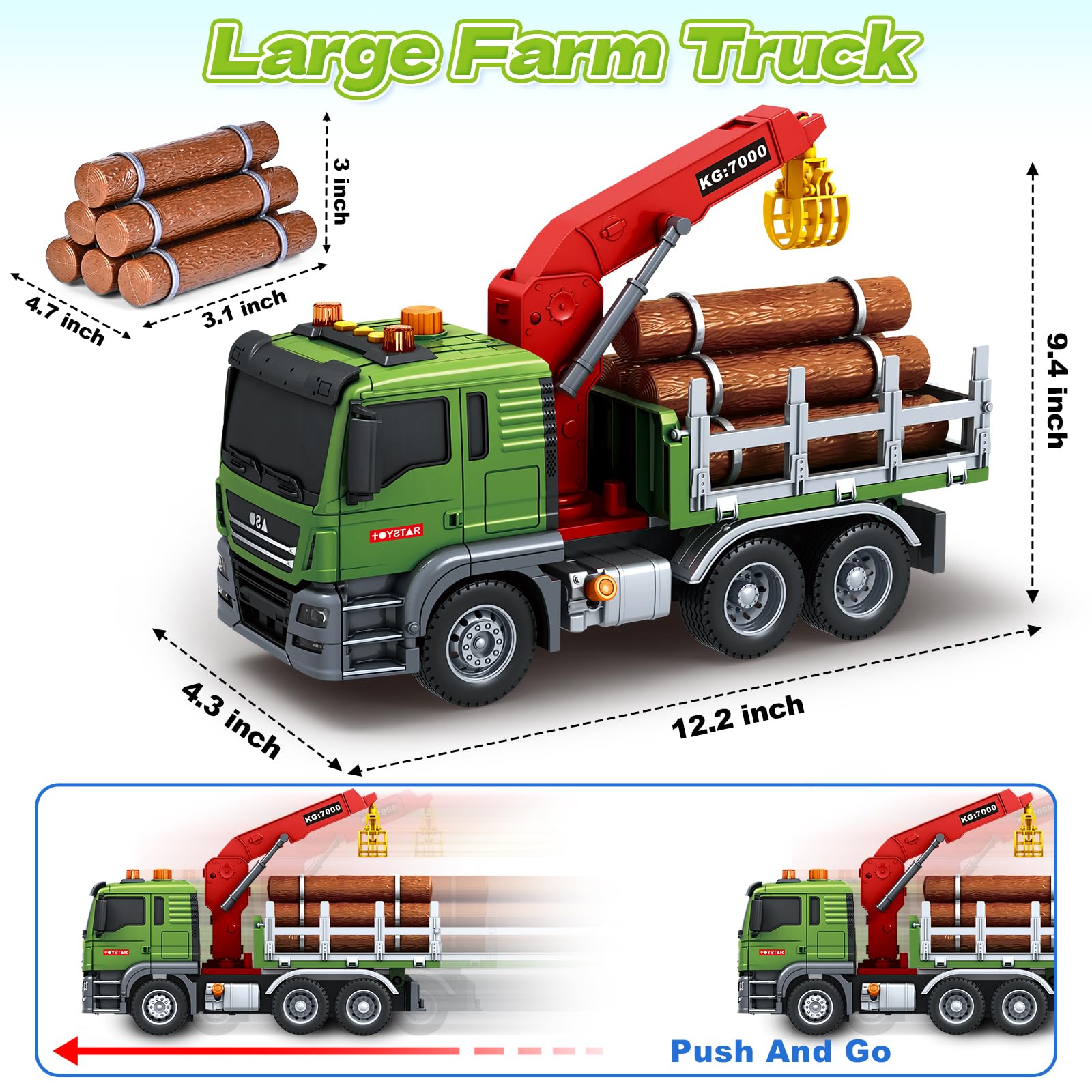 SpringFlower big truck encourages fine motor skills and spatial awareness.
