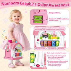 SpringFlower bright pink accents attract attention and support concentration during play.
