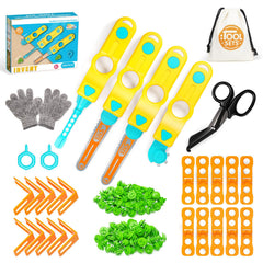 SpringFlower cardboard cutter kit contents for imaginative building projects.