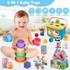 SpringFlower colorful stacking cups promote grasping, stacking, and spatial awareness in early learners.
