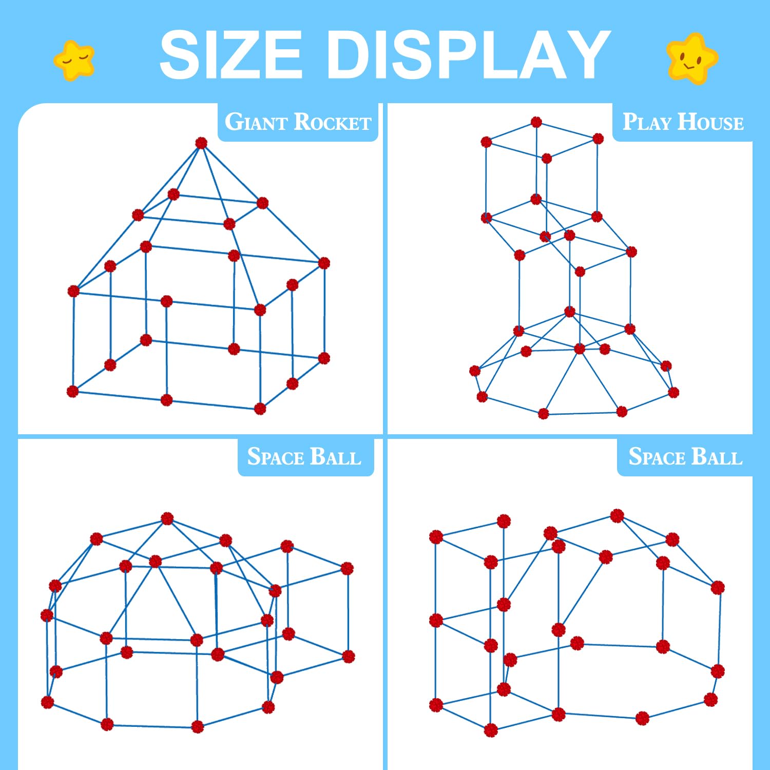 SpringFlower Creative Connect System demonstrated for simple fort assembly