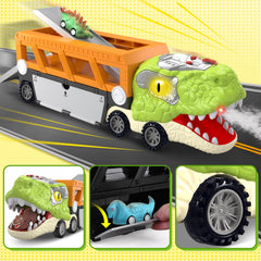 SpringFlower dinosaur trailer with roar sounds adds realistic pretend play