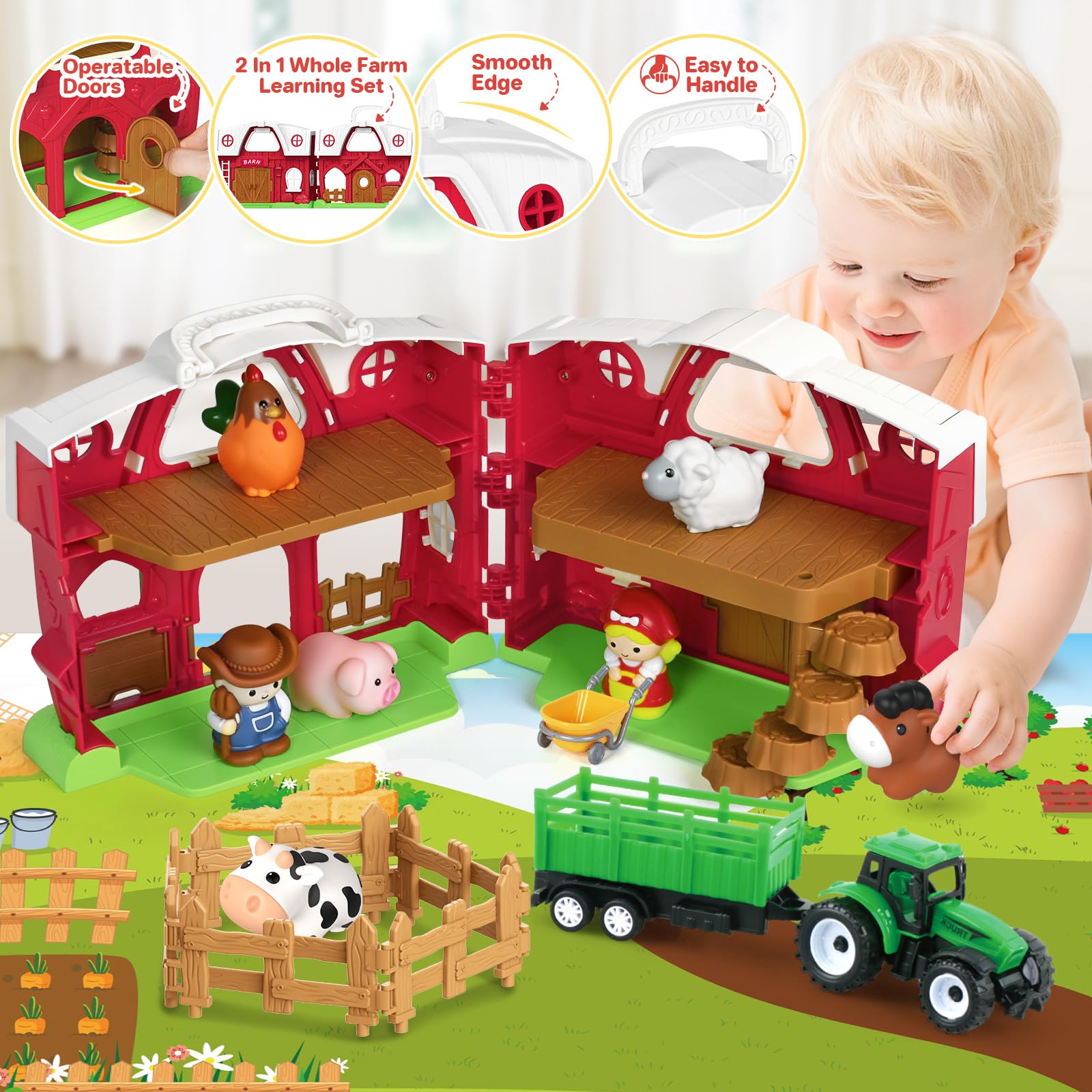 SpringFlower farmer and farmwife figures spark role-play and storytelling.