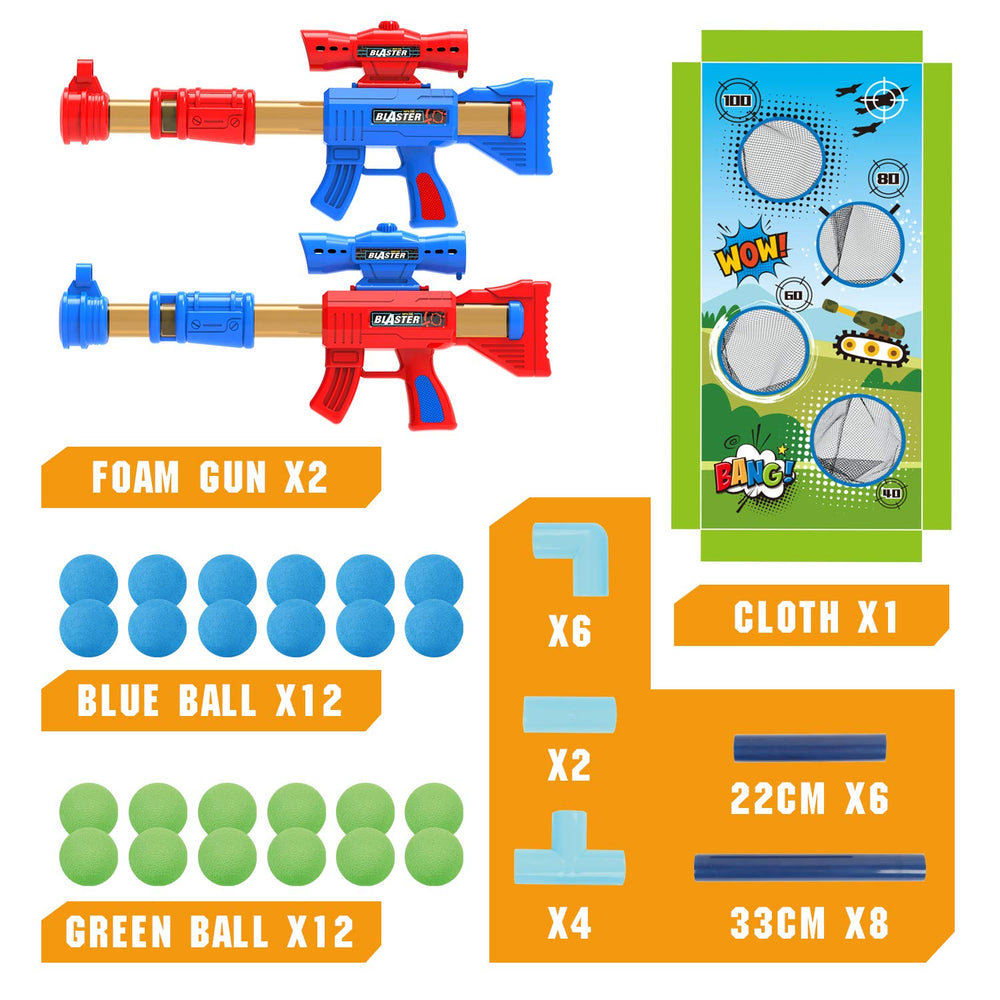 SpringFlower 24 foam balls provide bright, soft targets for friendly competition.