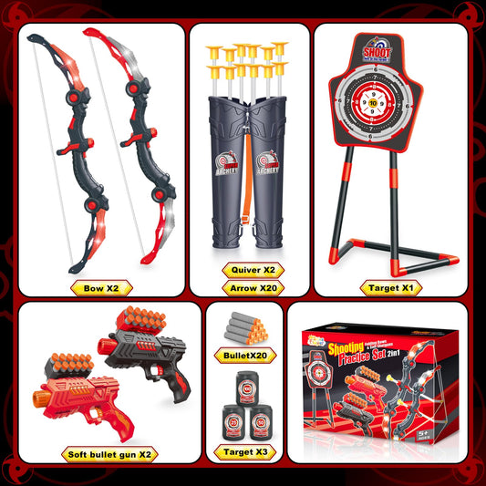 SpringFlower foam dart guns for safe indoor play.