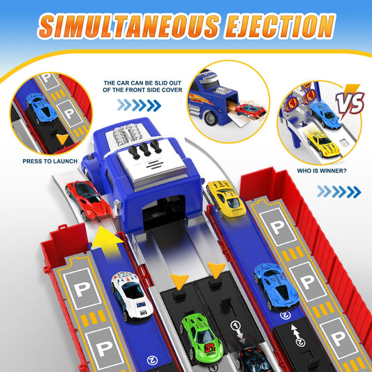 SpringFlower foldable track design for easy storage after playtime