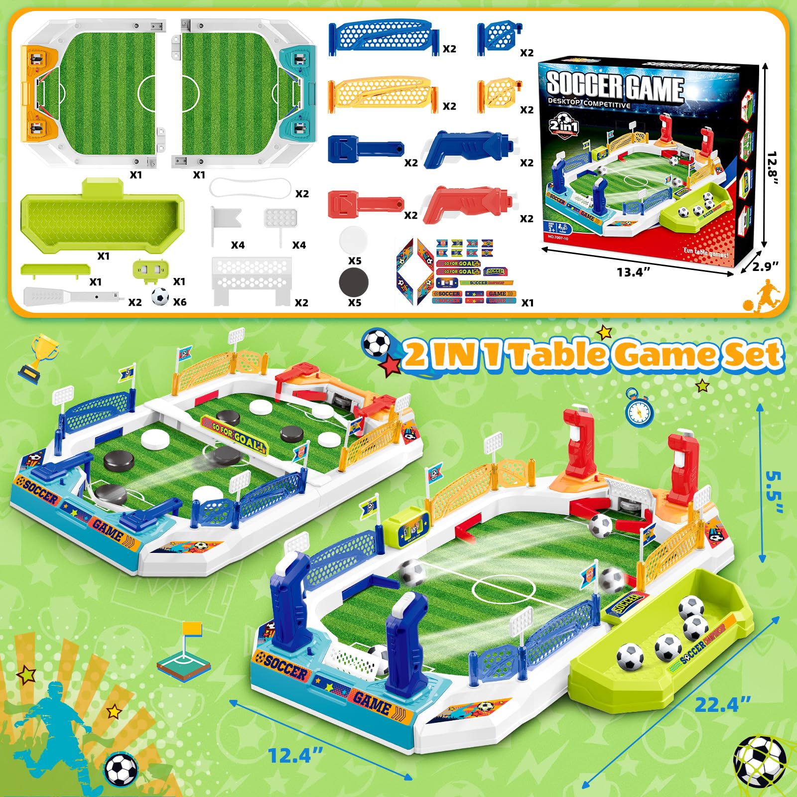 SpringFlower foosball scoreboard and goalposts in action